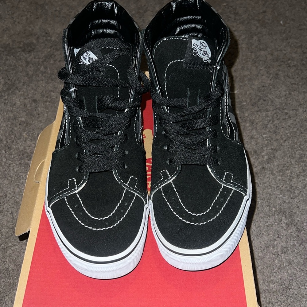 Vans checkered high top